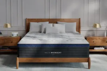 Helix mattress on a bed frame